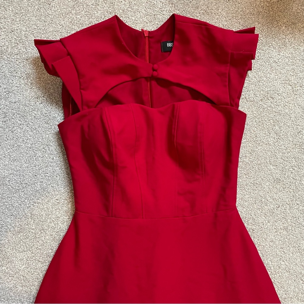 STUNNING MIDI RED DRESS SIZE XS